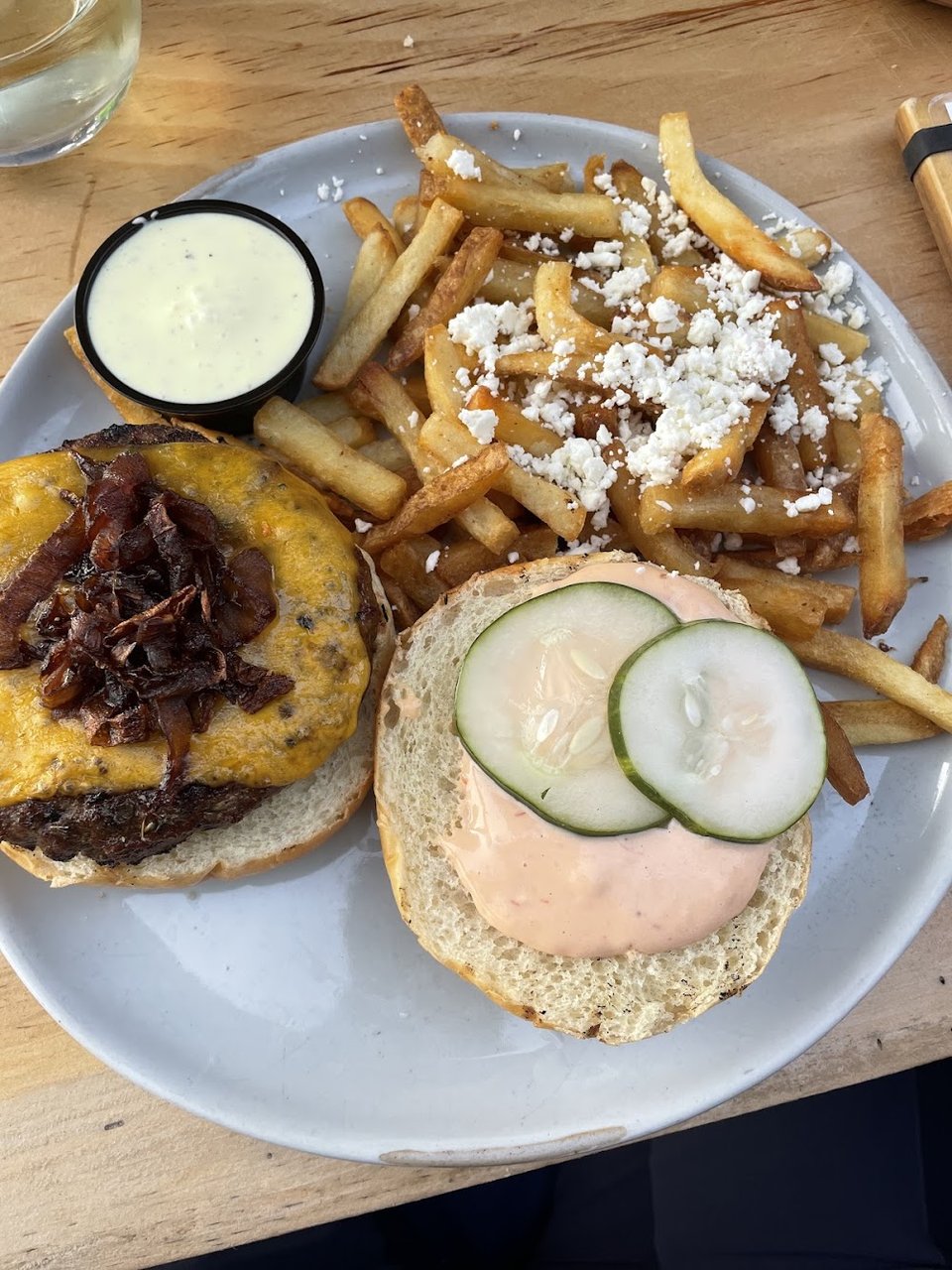 Bacon Cheeseburger with Side Fries