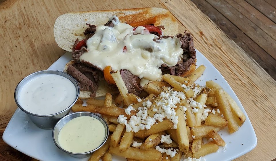 Cheesesteak with Fries and Sauce
